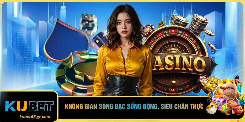 Không gian sòng bạc sống động, siêu chân thực